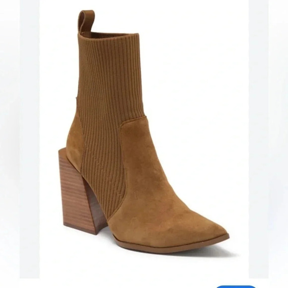 Teca Stretch Knit Bootie In Chestnut size 6 - Picture 1 of 8